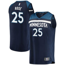 Load image into Gallery viewer, Derrick Rose Minnesota Timberwolves Branded Fast Break Player Jersey - Icon Edition - Navy