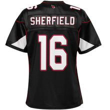 Load image into Gallery viewer, Trent Sherfield Arizona Cardinals Pro Line Women's Player Jersey – Black 2018/2019