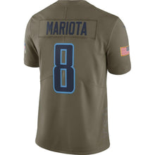 Load image into Gallery viewer, Marcus Mariota Tennessee Titans Salute To Service Limited Jersey - Olive 2018/2019