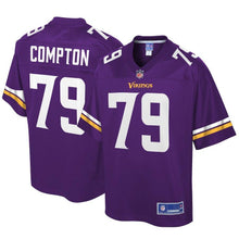 Load image into Gallery viewer, Tom Compton Minnesota Vikings Pro Line Player Jersey – Purple 2018/2019