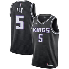 Load image into Gallery viewer, De'Aaron Fox Sacramento Kings Swingman Jersey - Statement Edition – Black