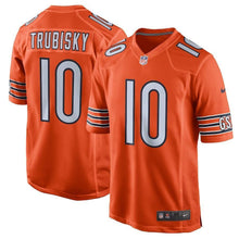 Load image into Gallery viewer, Mitchell Trubisky Chicago Bears Game Jersey – Orange 2018/2019