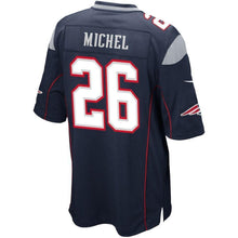 Load image into Gallery viewer, Sony Michel New England Patriots Draft First Round Pick #2 Game Jersey – Navy 2018/2019