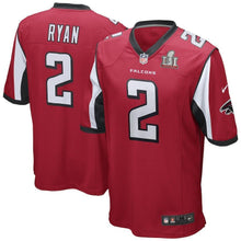 Load image into Gallery viewer, Matt Ryan Atlanta Falcons Red Super Bowl LI Bound Game Jersey 2019