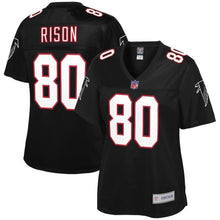 Load image into Gallery viewer, Andre Rison Atlanta Falcons Pro Line Women's Retired Player Jersey – Black 2018/2019