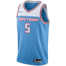 Load image into Gallery viewer, De'Aaron Fox Sacramento Kings Youth Jersey – City Edition – Blue 2018/2019