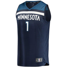 Load image into Gallery viewer, Tyus Jones Minnesota Timberwolves Branded Youth Fast Break Road Jersey Navy - Icon Edition 2018/2019
