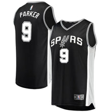 Load image into Gallery viewer, Tony Parker San Antonio Spurs Branded Youth Fast Break Jersey Black - Icon Edition 2018/2019