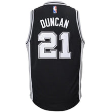 Load image into Gallery viewer, Tim Duncan San Antonio Spurs Youth Basketball Jersey - Black 2018/2019