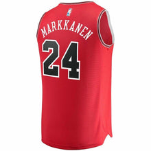 Load image into Gallery viewer, Lauri Markkanen Chicago Bulls Branded Youth Fast Break Player Jersey Red - Icon Edition 2018/2019