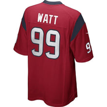 Load image into Gallery viewer, JJ Watt Houston Texans Alternate Game Jersey - Red