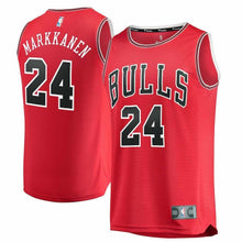 Load image into Gallery viewer, Lauri Markkanen Chicago Bulls Branded Youth Fast Break Player Jersey Red - Icon Edition 2018/2019