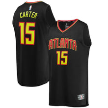Load image into Gallery viewer, Vince Carter Atlanta Hawks Branded Youth Fast Break Jersey Black - Icon Edition 2018 - 2019