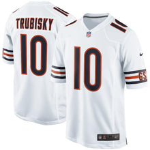 Load image into Gallery viewer, Mitchell Trubisky Chicago Bears Game Jersey – White 2018/2019