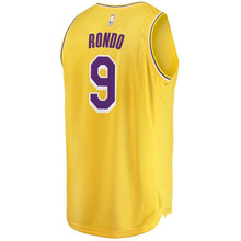 Load image into Gallery viewer, Rajon Rondo Los Angeles Lakers Branded Youth Fast Break Jersey Gold - Icon Edition 2018/2019