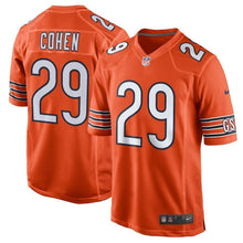 Load image into Gallery viewer, Tarik Cohen Chicago Bears Game Jersey – Orange 2018/2019