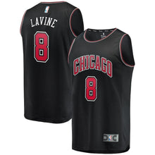 Load image into Gallery viewer, Zach LaVine Chicago Bulls Branded Fast Break Jersey Black - Statement Edition