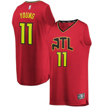 Load image into Gallery viewer, Trae Young Atlanta Hawks Branded Youth Fast Break Jersey - Statement Edition – Red 2018 2019