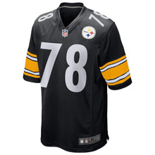 Load image into Gallery viewer, Men's Pittsburgh Steelers Alejandro Villanueva Black American football jersey