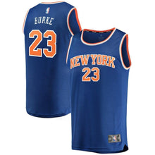 Load image into Gallery viewer, Trey Burke New York Knicks Branded Fast Break Road Jersey Blue - Icon Edition