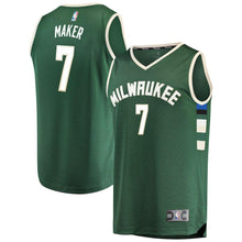 Load image into Gallery viewer, Thon Maker Milwaukee Bucks Branded Fast Break Road Player Jersey Green - Icon Edition