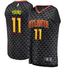 Load image into Gallery viewer, Trae Young Atlanta Hawks Branded 2018 NBA Draft First Round Pick Fast Break Jersey Black – Icon Edition