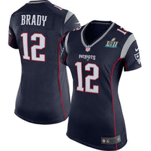 Load image into Gallery viewer, Tom Brady New England Patriots Women's Navy Super Bowl LII Bound Game Jersey 2019