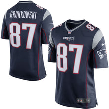 Load image into Gallery viewer, New England Patriots Rob Gronkowski Navy Blue/Silver JERSEY 2018 - 2019