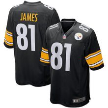 Load image into Gallery viewer, Men's Pittsburgh Steelers Jesse James Black American football jersey