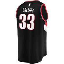 Load image into Gallery viewer, Zach Collins Portland Trail Blazers Branded Fast Break Team Color Player Jersey Black - Icon Edition