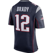 Load image into Gallery viewer, Tom Brady New England Patriots Navy Super Bowl LII Bound Game Jersey 2019