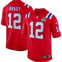 Load image into Gallery viewer, Tom Brady New England Patriots Red Super Bowl LII Bound Game Jersey 2019