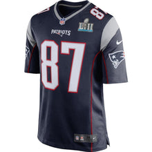 Load image into Gallery viewer, Rob Gronkowski New England Patriots Navy Super Bowl LII Bound Game Jersey 2019