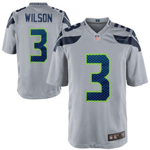 Load image into Gallery viewer, Seattle Seahawks Russell Wilson Gray Jersey 2018 - 2019
