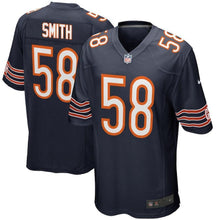 Load image into Gallery viewer, Roquan Smith Chicago Bears Draft First Round Pick Game Jersey – Navy 2018/2019
