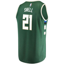 Load image into Gallery viewer, Tony Snell Milwaukee Bucks Branded Fast Break Road Player Jersey Green - Icon Edition