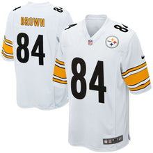 Load image into Gallery viewer, Pittsburgh Steelers Antonio Brown White Jersey 2018 - 2019