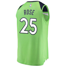 Load image into Gallery viewer, Derrick Rose Minnesota Timberwolves Branded Fast Break Player Jersey - Statement Edition - Neon Green