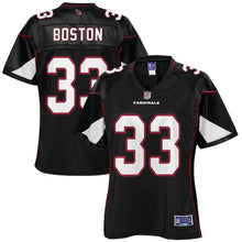 Load image into Gallery viewer, Tre Boston Arizona Cardinals Pro Line Women's Player Jersey – Black 2018/2019