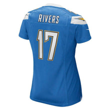 Load image into Gallery viewer, Philip Rivers Los Angeles Chargers Women's Game Jersey - Light Blue