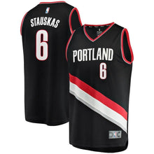 Load image into Gallery viewer, Nik Stauskas Portland Trail Blazers Branded Fast Break Jersey - Icon Edition - Black