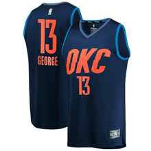 Load image into Gallery viewer, Paul George Oklahoma City Thunder Branded Youth Fast Break Jersey - Statement Edition – Navy 2018/2019