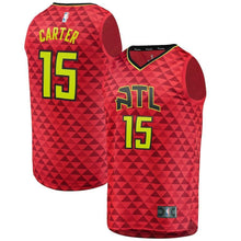 Load image into Gallery viewer, Vince Carter Atlanta Hawks Branded Fast Break Alternate Jersey – Red