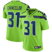 Load image into Gallery viewer, Kam Chancellor Seattle Seahawks Vapor Untouchable Color Rush Limited Player Jersey - Neon Green 2018/2019