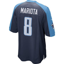 Load image into Gallery viewer, Marcus Mariota Tennessee Titans Youth Game Jersey - Navy 2018/2019