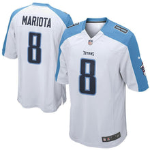 Load image into Gallery viewer, Marcus Mariota Tennessee Titans Youth Game Jersey - White 2018/2019