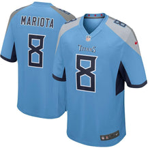 Load image into Gallery viewer, Marcus Mariota Tennessee Titans New Game Jersey – Light Blue 2018/2019
