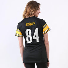 Load image into Gallery viewer, Antonio Brown Pittsburgh Steelers Women's Game Jersey - Black 2018/2019