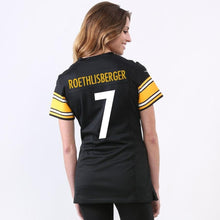 Load image into Gallery viewer, Ben Roethlisberger Pittsburgh Steelers Women's Game Jersey - Black 2018/2019