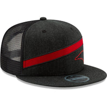 Load image into Gallery viewer, New Era New England Patriots Heathered Black Label Scale Trucker 9FIFTY Adjustable Snapback Hat